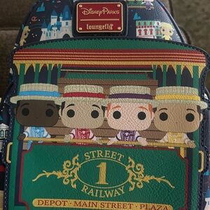 Loungefly Disney Parks Street Railway Backpack - Blue and Multicolor
